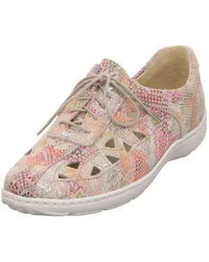 Waldläufer Damen Schnürhalbschuhe Henni Schnürschuh Veloursl - Pink