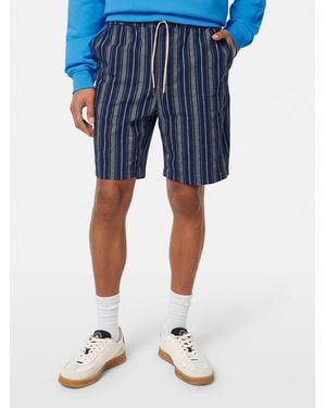 Scotch & Soda Fave Relaxed Fit Cotton-Linen Bermuda Short - Blue