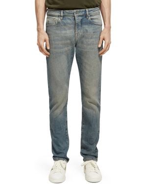 Scotch & Soda Jeans Uomo Skim-Slim Fit In Cotone Organico – Essentials – Chiusura A Bottoni