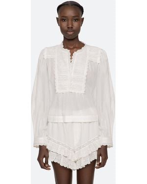 Sea Eliza L/s Top - White
