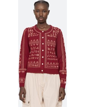 Sea Kit Cardigan - Red