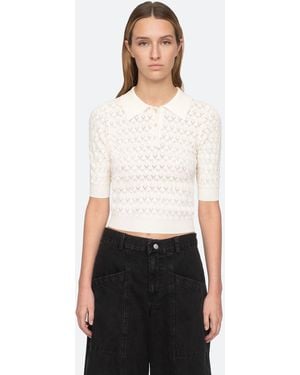 Sea Rue Polo Sweater - White
