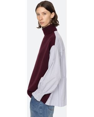 Sea Devana Combo Sweater - Purple