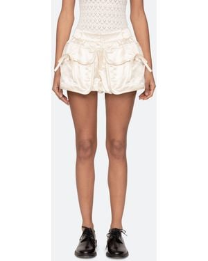 Sea Loraine Bubble Shorts - White