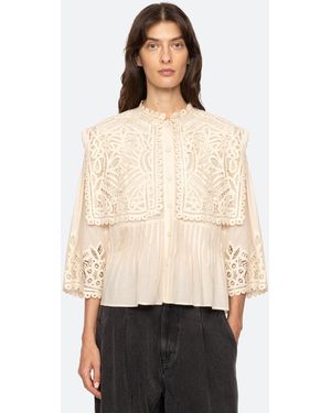 Sea Adelina S/s Top - Natural