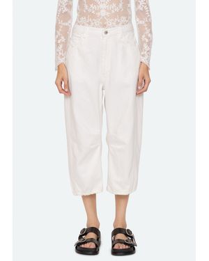 Sea Oli Cropped Jeans - White
