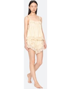 Sea Lila Short Pj Set - White