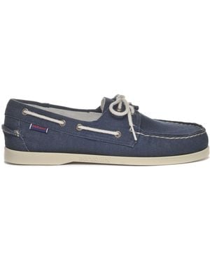 Sebago Portland Washed Canvas - Blu