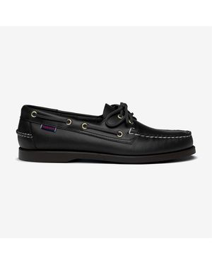Sebago Docksides Portland Waxed - Nero