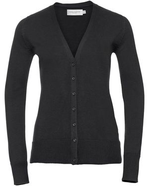Russell Collection /Ladies Knitted Cardigan - Black