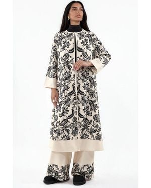 Msn-Collection Floral Tunic And Wide-Leg Trousers Set - Multicolour