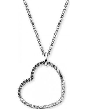 Engelsrufer Ern-Heartshade-Zim Ladies Heart Shade Necklace Sterling - Metallic