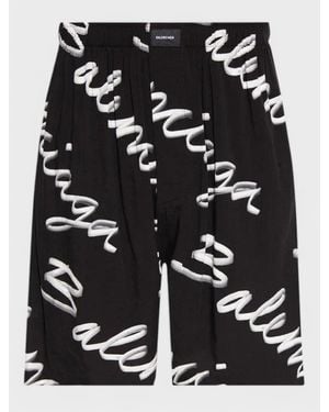 Balenciaga Pyjama Shorts - Black