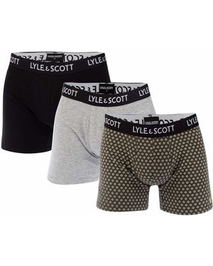 Lyle & Scott Elliot 3 Pack Boxer Shorts - Black