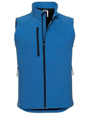 Russell Softshell Gilet (Azure) - Blue