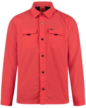 Luke 1977 Seattle Crinkled Nylon Shacket - Red