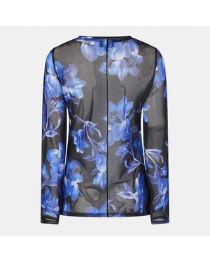 Ted Baker Slim Fit Long Sleeve Crew Neck T-Shirt - Blue