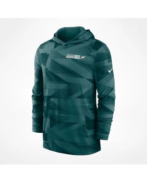 Nike Dri-Fit Nfl Philadelphia Eagles Pullover Sideline Hoodie Nkd8 3Jd Cotton - Green