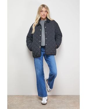 Oasis Padded Cord Collar Jacket - Blue