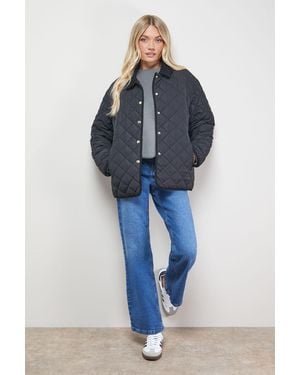 Oasis Padded Cord Collar Jacket - Blue