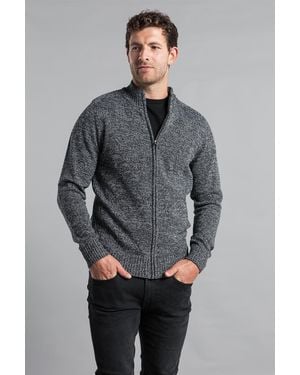 Kensington Eastside Recycled Cotton Blend Zip-Through Cardigan - Grey
