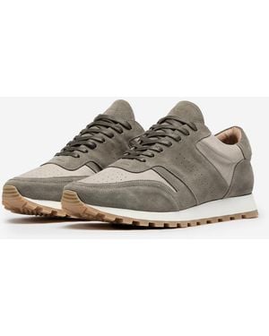 Oliver Sweeney Calf Suede Retro Trainers - Metallic
