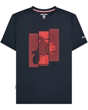 Lambretta Scooter T-Shirt Cotton - Blue