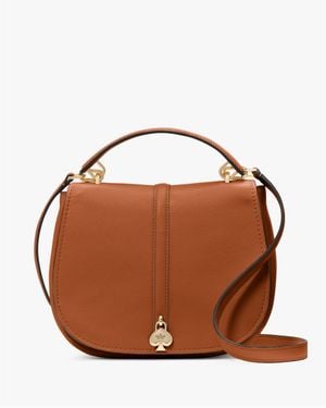 Kate Spade Kayla Pebbled Leather Saddle Bag - Brown