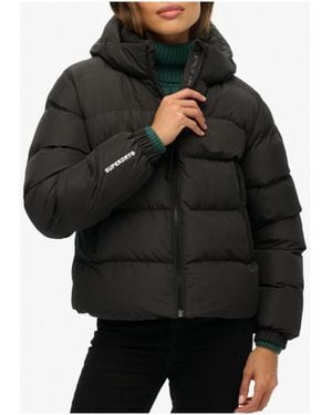 Superdry Padded Hooded Jacket - Black