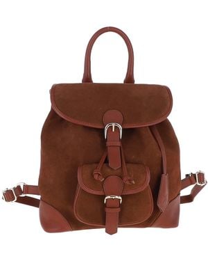 Ashwood Leather 'Creativita Cosmica' Soft Suede Backpack - Brown