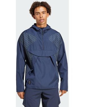 adidas Juventus Seasonal Half-Zip Windbreaker - Blue