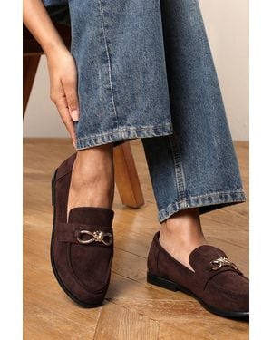 Where's That From Wheres Freyja Wide Fit Knot Trim Hardware Detail Flat Loafers - Blue