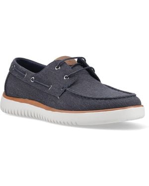 Hush Puppies Daniel Canvas Boat Shoes - Blue