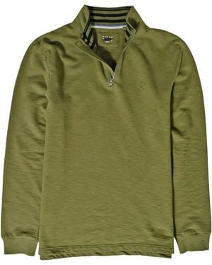 M&CO. Quarter Zip Cotton Sweatshirt - Green