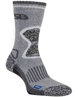 Storm Bloc 2 Pairs Ladies Cushioned Wool Blend Hiking Socks With Arch Support - Grey