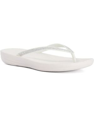 Dune Fitflop Ladies Iqushion Sparkl - White