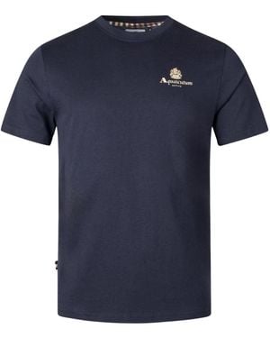 Aquascutum Active Small Logo T-Shirt Cotton - Blue