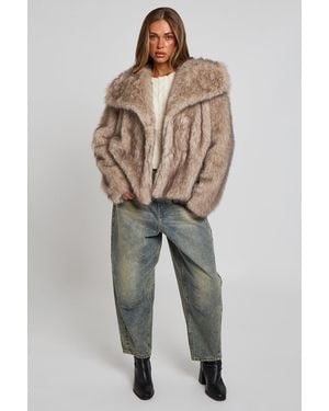 Urban Bliss Tipped Faux Jacket - Grey