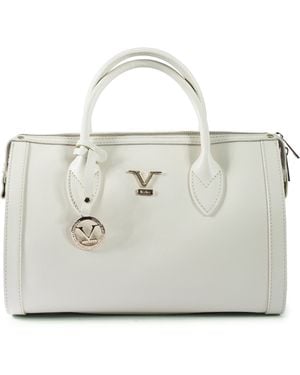 Versace 19.69 Abbigliamento Sportivo V Handbag V014 Saffiano-G Crema - White