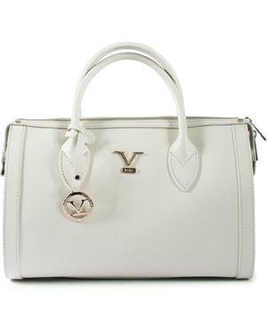 Versace 19.69 Abbigliamento Sportivo V Handbag V014 Saffiano-G Crema - White