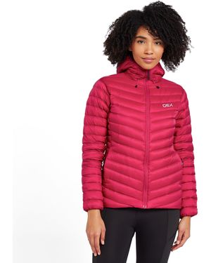 OEX Kintra Water Repellent & Insulated Down Jacket With Adjustable Hood - Red