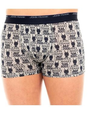John Frank Breathable Woven Elastic Cotton Boxer Jfb108-Dog - Black