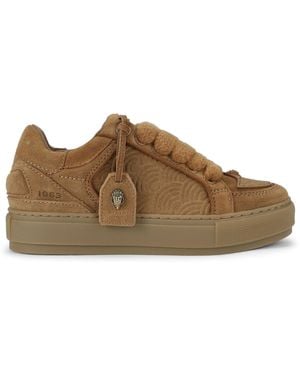 Kurt Geiger Suede Southbank Tag Trainers - Brown