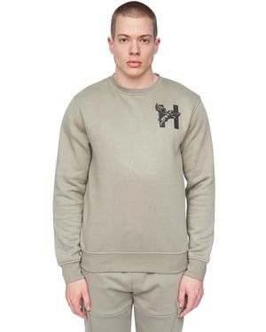 Henleys Moorehen Sweatshirt Met Ronde Hals (stofblauw) - Grijs