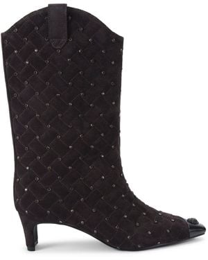 Kurt Geiger Suede Regent Ankle Boots - Black