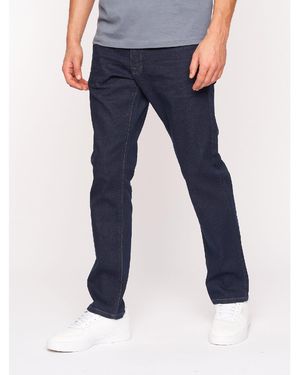 Crosshatch Cadman Raw Straight-Fit Jeans - Blue