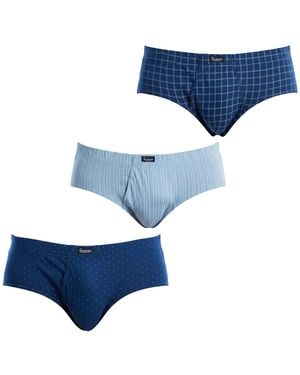 Abanderado Pack Of 3 Essential Printed Briefs With Opening A0090 - Blue