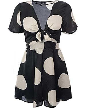 Vero Moda Romper Playsuit With Oversized Polka Dots - Black