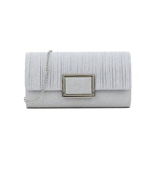 SVNX Square Buckle Clutch Bag - Grey