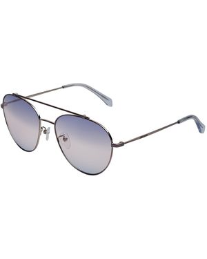 Zadig & Voltaire Aviator Sunglasses Szv192 - Metallic